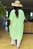 Made in Italy Milo Cotton Slouch Sac Dress Twist of Lime